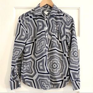 J. Crew - Geo Print Cotton Voile Popover